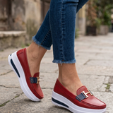 Gaia | Mocassins Plataforma com Fivela Dourada