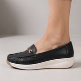 Ornella | Mocassins Conforto com Fivela Dourada