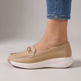 Ornella | Mocassins Conforto com Fivela Dourada