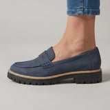 Helena | Mocassins com Plataforma e Salto Grosso