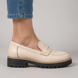 Helena | Mocassins com Plataforma e Salto Grosso