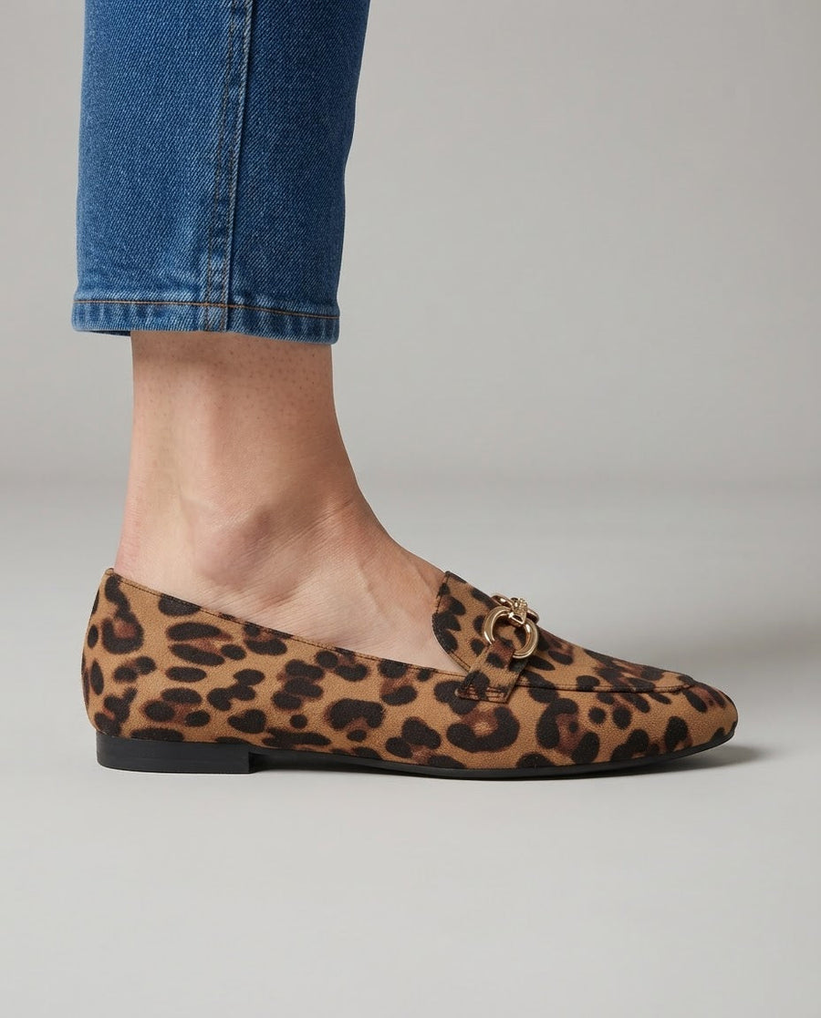 Clara | Mocassins Leopardo em Camurça