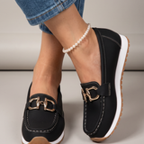 Beatriz | Mocassins Conforto com Fivela Dourada