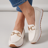 Beatriz | Mocassins Conforto com Fivela Dourada