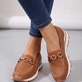 Beatriz | Mocassins Conforto com Fivela Dourada