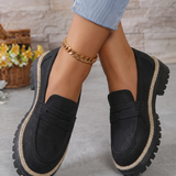 Helena | Mocassins com Plataforma e Salto Grosso