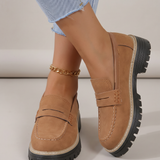Helena | Mocassins com Plataforma e Salto Grosso