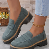 Helena | Mocassins com Plataforma e Salto Grosso