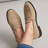 Bianca | Mocassins Penny em Camurça