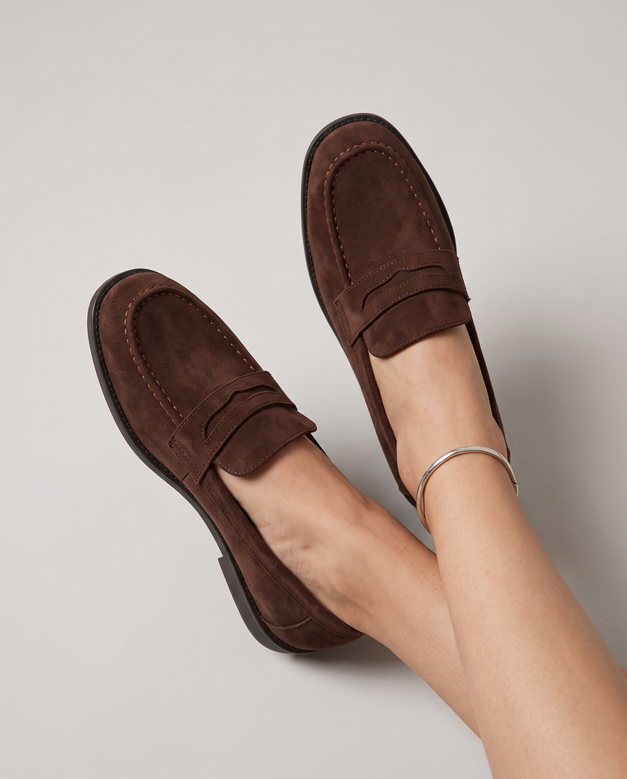Bianca | Mocassins Penny em Camurça