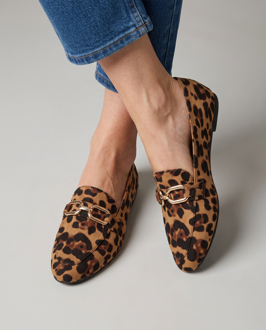 Clara | Mocassins Leopardo em Camurça
