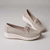 Ornella | Mocassins Conforto com Fivela Dourada