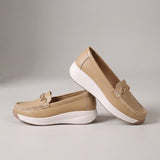Ornella | Mocassins Conforto com Fivela Dourada