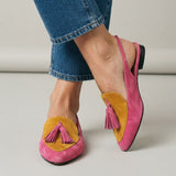 Helena | Slingbacks Fúcsia e Mostarda