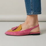 Helena | Slingbacks Fúcsia e Mostarda