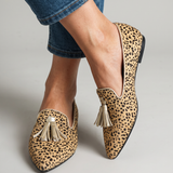 Genoveva | Mocassins Chita com Borlas Douradas