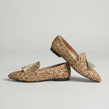 Genoveva | Mocassins Chita com Borlas Douradas
