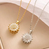 Conjunto Colar e Brincos Girassol Prateado