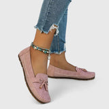 Mocassins com Laço em Tons Quentes