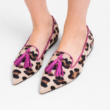 Mocassins com Padrão Leopardo