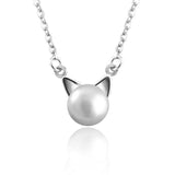 Magnifique collier chat avec perles et boucles d'oreilles + bague offertes