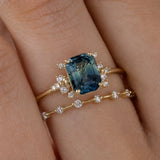 Conjunto de Anéis Cristal Azul