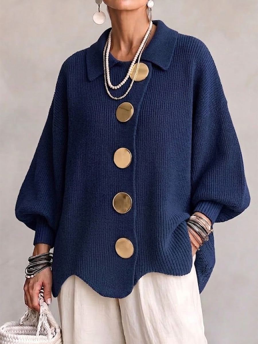 Raquel | Casaco de Malha Oversize com Gola