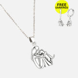 Parure Étreinte – Collier et boucles d’oreilles