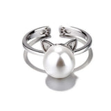 Magnifique collier chat avec perles et boucles d'oreilles + bague offertes
