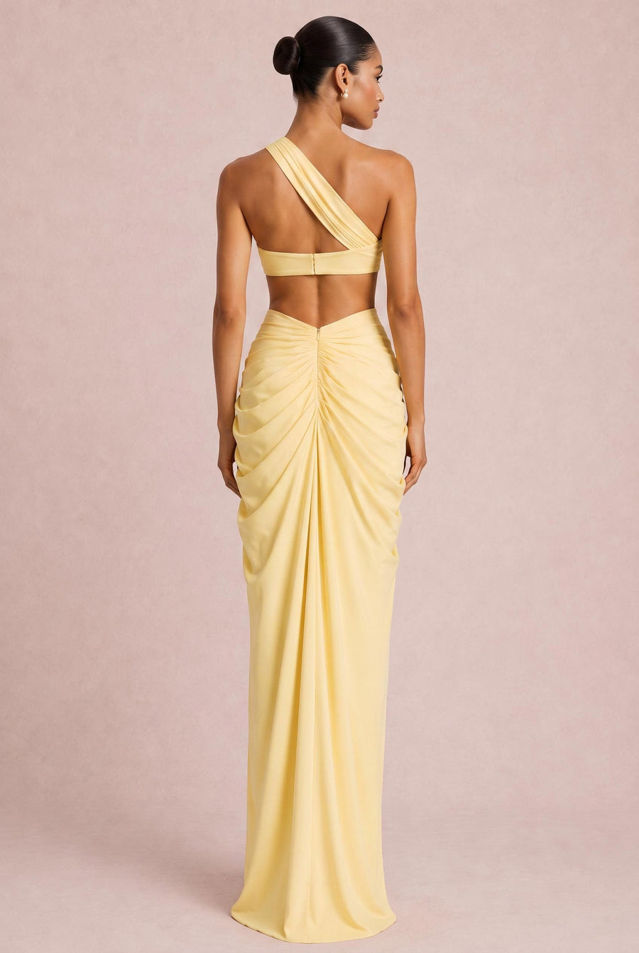 Rosa | Vestido de dama de honor tubinho em jersey franzido