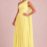 Rosana Narciso | Vestido de dama de honor evasê em chiffon com detalhe drapeado