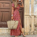 Cristiana | Vestido Maxi Floral com Cinto