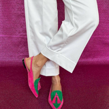 Helena | Slingbacks Fúcsia e Verde