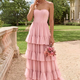 Sónia | Vestido de dama de honor chiffon evasê fita