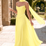Tatiana Narciso | Vestido de dama de honor de duas peças em chiffon com corset e detalhe drapeado