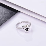 Bague Urne Patte et Cœur – Bijou Funéraire pour Animal de Compagnie