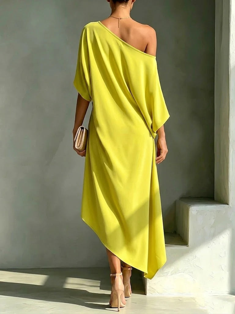 Sabina | Vestido Midi com Decote Quadrado
