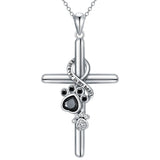 Collier Patte et Croix en Argent Sterling 925